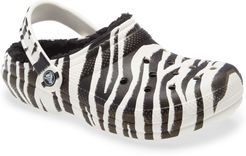 Crocs(TM) Classic Lined Animal Print Slipper