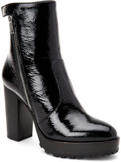 ALLSAINTS Ana Crinkled Patent Leather Bootie at Nordstrom Rack