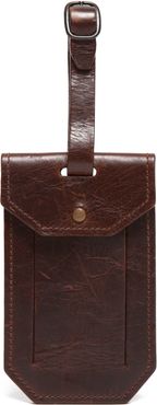 Leather Luggage Tag - Brown