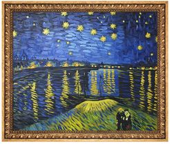 Overstock Art Starry Night Over the Rhone Framed Oil Reproduction of an Original Painting by Vincent Van Gogh - 27"x23" at Nords