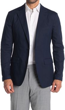 Bonobos Tech Chino Navy Solid Two Button Notch Lapel Slim Fit Blazer at Nordstrom Rack