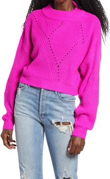 Pointelle Crewneck Sweater