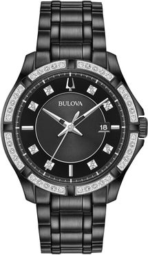 Bulova Men's Diamond Pave Black Stainless Steel Watch, 42.5mm at Nordstrom Rack
