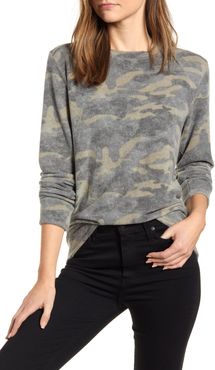 Loveapella Camo Print Brushed Long Sleeve Top