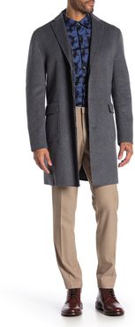DKNY Grey Solid Button Coat at Nordstrom Rack