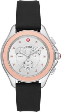Michele Women's Cape Misty Rose Topaz Silicone Strap Watch, 38mm at Nordstrom Rack