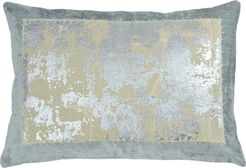 Distressed Metallic Accent Pillow