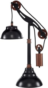 Willow Row Black And Copper Aluminum Adjustable Pulley Table Lamp - 13" x 24" at Nordstrom Rack