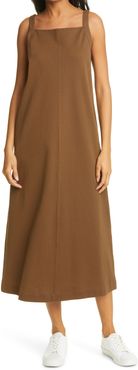 Square Neck Jersey Midi Dress