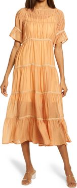 Lizzo Tiered Taffeta Dress