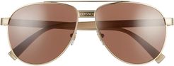 Phantos 58mm Aviator Sunglasses - Gold