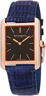 Bruno Magli Women's Giulia 1501 Lizard Embossed Italian Leather Strap Watch, 36mm at Nordstrom Rack