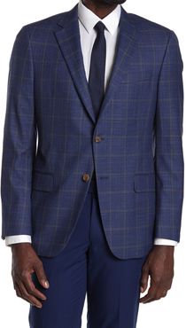 Hickey Freeman Blue Plaid Two Button Notch Lapel Blazer at Nordstrom Rack