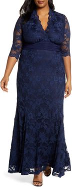 Plus Size Women's Kiyonna Screen Siren Lace Gown