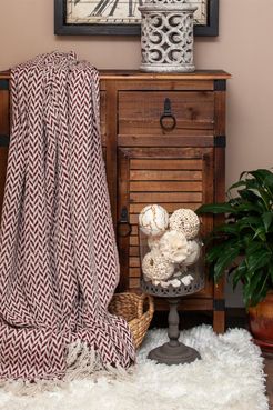 Parkland Collection Sara Transitional Burgundy 52" x 67" Woven Handloom Throw at Nordstrom Rack