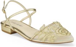 Shirley Embroidered Mesh Pointed Toe Flat