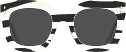 52mm Gradient Cat Eye Sunglasses - Ivory Pattern/ Grey