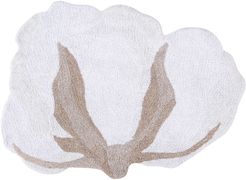 Cotton Flower Shaped Washable Recycled Cotton Blend Rug