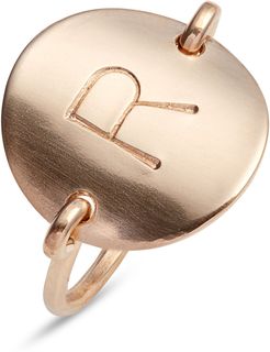 Coin Initial Ring