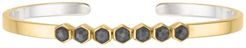 Anna Beck 18K Gold Plated Grey Sapphire Smooth Cuff Bracelet at Nordstrom Rack