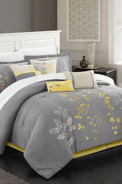 Chic Home Bedding King Brooke Comforter 8-Piece Set - Yellow at Nordstrom Rack