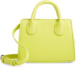 Faux Leather Structured Mini Crossbody - Yellow