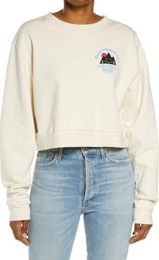 Happy Mountain Crop Sweatshirt