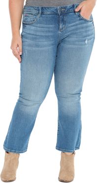 Plus Size Women's Slink Jeans Crop Flare Jeans