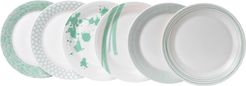 Pacific Mint Dots Set Of 6 Dinner Plates