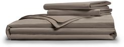 Pillow Guy Full/Queen Classic Cool & Crisp 100% Cotton Percale Duvet Cover Set - Sandy Taupe at Nordstrom Rack