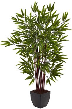 NEARLY NATURAL Green 4    Bamboo Silk Tree with Planter at Nordstrom Rack