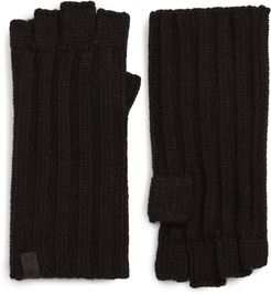 Ribbed Fingerless Gloves