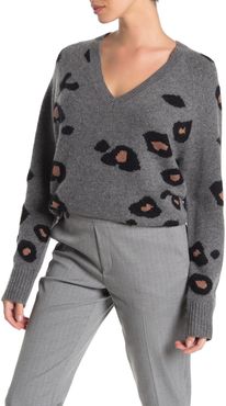 360 Cashmere Janie Leopard Print Wool & Cashmere Sweater at Nordstrom Rack