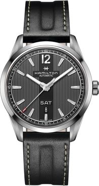 Hamilton Men's American Classic Leather Strap Watch, 38mm at Nordstrom Rack