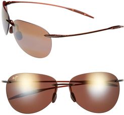 Sugar Beach 62mm Polarizedplus2 Rimless Sunglasses - Rootbeer