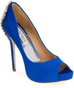 Kiara Crystal Back Open Toe Pump