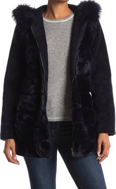 Blue Duck Flocked Genuine Fur Trim Hooded Jacket at Nordstrom Rack