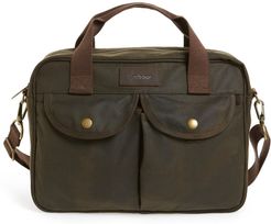 Longthorpe Waxed Canvas Laptop Bag - Green