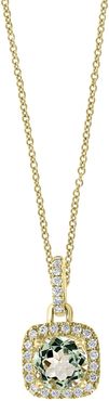 Effy 14K Yellow Gold Diamond Green Amethyst & Diamond Necklace at Nordstrom Rack