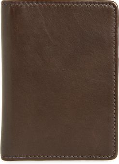 Liam Leather Folding Card Case - Brown