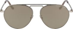 56mm Aviator Sunglasses - Gold/ Pink Gradient