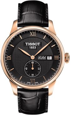 Tissot Men's Le Locle Croc Embossed Leather Strap Watch, 39mm at Nordstrom Rack