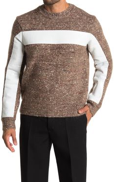 Helmut Lang Band Stripe Marled Pullover Sweater at Nordstrom Rack