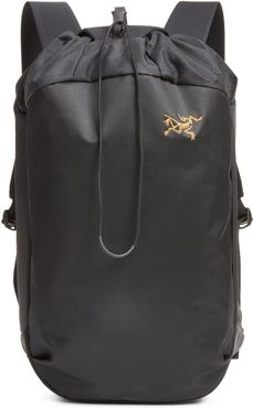 Arro 20 Water Resistant Nylon Bucket Backpack - Black