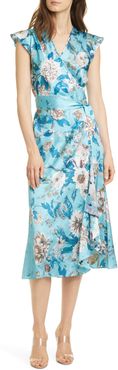 Diane von Furstenberg Gwendolyn Silk Floral Midi Wrap Dress at Nordstrom Rack