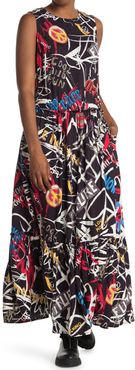 LOVE Moschino Maxi Dress With Graffiti Print at Nordstrom Rack