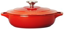 French Home Chausseur French 1.4-Quart Enameled Cast Iron Braiser & Lid - Red at Nordstrom Rack