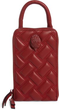 Tall Kensington Leather Crossbody Bag - Red