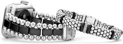 Smart Caviar Stainless Steel Watchband For Apple Watch & Black Caviar Bracelet Set (Online Trunk Show)