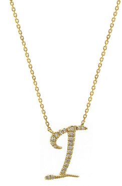 Diamond Initial Pendant Necklace